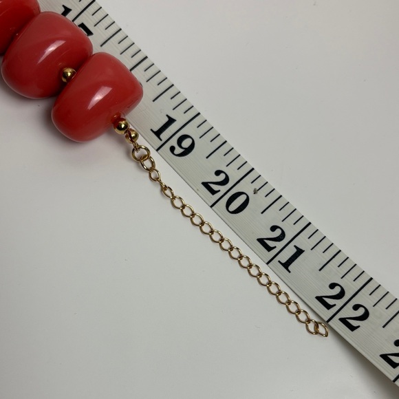 KJL Coral Chunky Beaded Necklace Statement - Picture 9 of 11